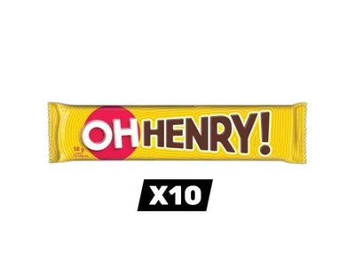 10 x OH HENRY Chocolate Candy Bar Hershey Canadian 58g Each ā Peanut Caramel Chocolate Bars ā Free Shipping