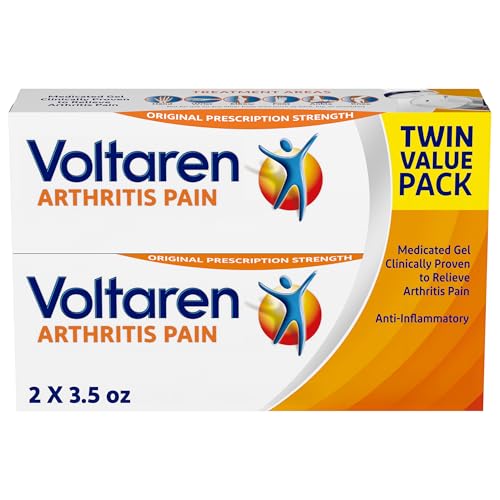 Voltaren Arthritis Pain Gel with Diclofenac 100g x2 – Easy Open Cap Topical Pain Relief – Free Shipping