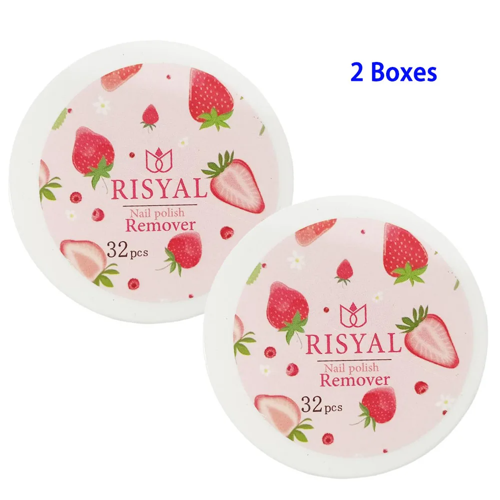 1/2/3 Boxes Strawberry Nail Polish Remover Pads, Soft Absorbable Wipes For Easy Manicure & Pedicure Care (32pcs Per Box)