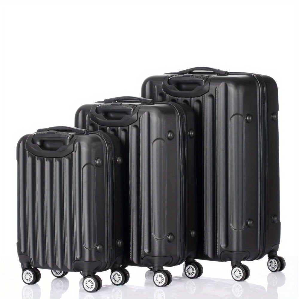 3-Pcs Luggage Sets, ABS Lightweight Suitcase Sets with TSA Lock & Spinner Wheels, 20in/ 24in/ 28in