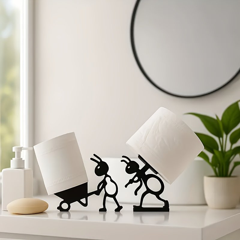 2 Pack Cute Ant Toilet Paper Holders Funny Bathroom Tissue Roll Decor