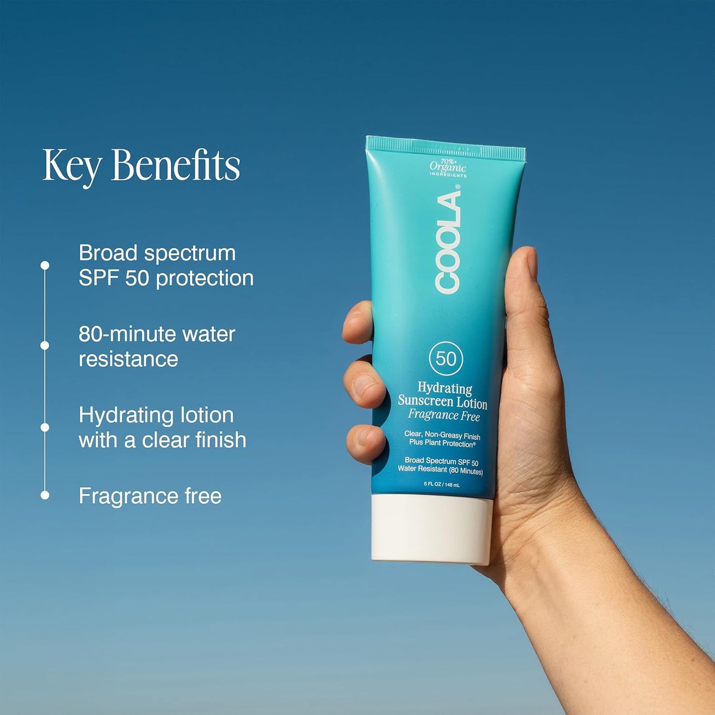 COOLA Organic Sunscreen SPF 50 Sunblock Body Lotion, Dermatologist Tested Skin Care for Daily