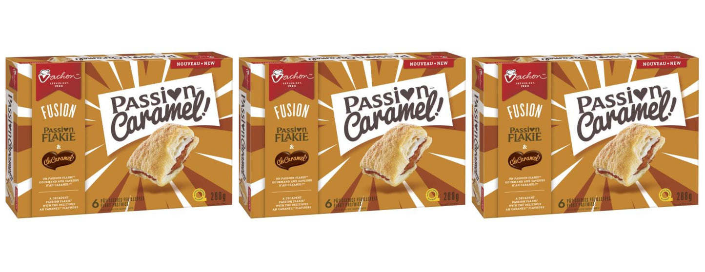 Vachon® Passion Caramel!™ Caramel Flaky Pastries 3 packs – Sweet Filled Pastry Snacks – Free Shipping