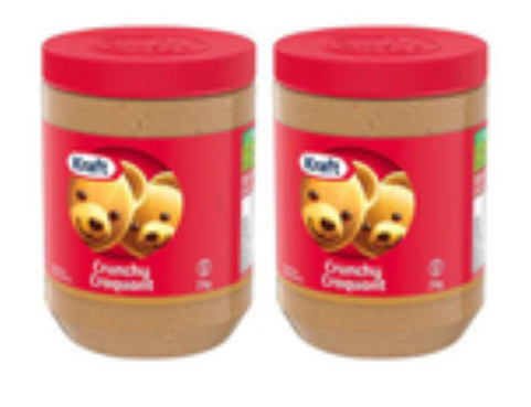 Kraft Crunchy Peanut Butter Pack of 2 | 2kg / 4.4lbs Large Jars | Free Shipping