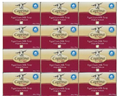 Caprina Fresh Goat's Milk Soap Original Formula | 12 Bars, 3.9 oz Each | FREE SHIPPING