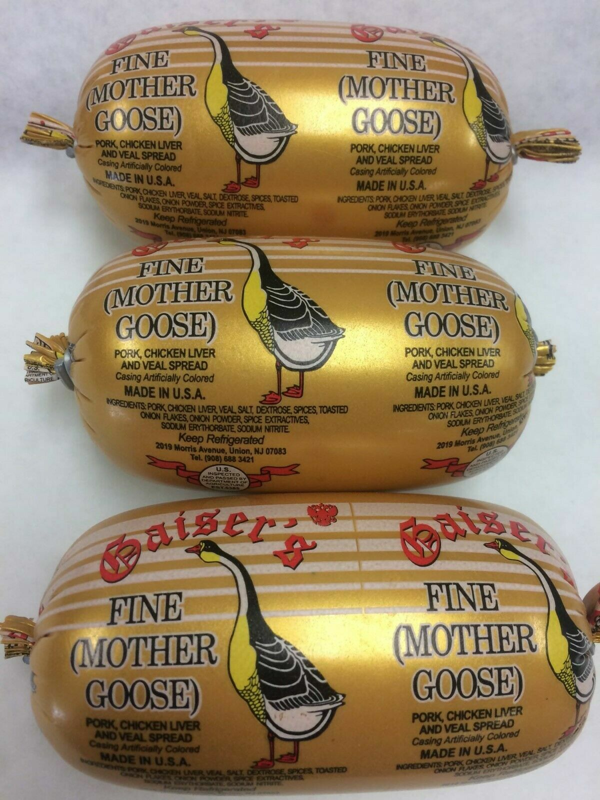 3 x Mother Goose Liverwurst (german style) Fine Spread Pâté 11–14 oz – Ready to Eat | Free Shipping