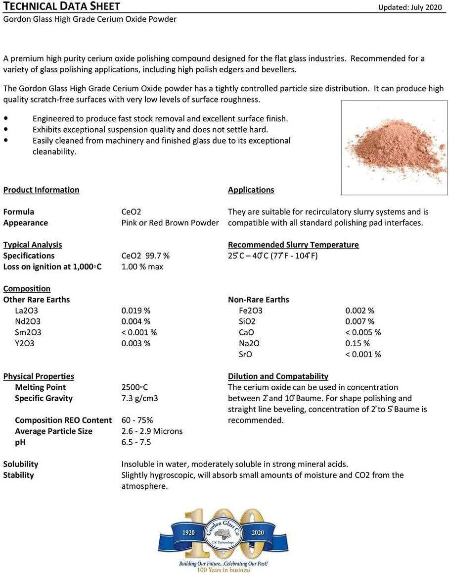 Cerium Oxide Glass Polishing Compound 8 oz | Glass & Windshield Scratch Remover | Mirror, Window & Auto Glass Polish | FREE SHIPPING ๐งโจ