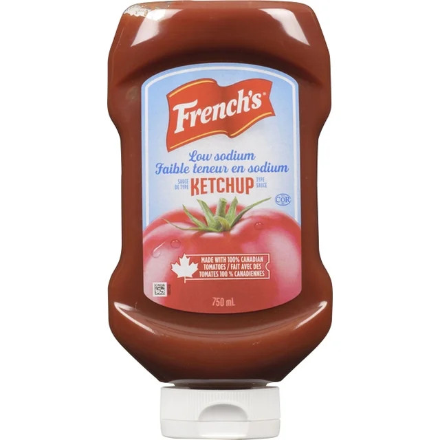 6 x French's Canadian Ketchup Low Sodium 25.4 fl.oz. /750 ml.