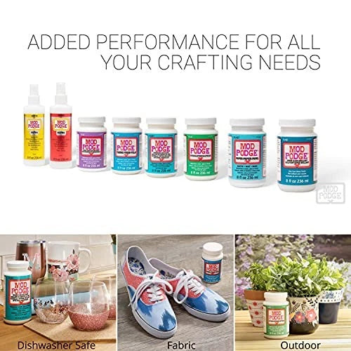 Mod Podge Outdoor Glue 8 Ounce Clear Quick Drying Decoupage