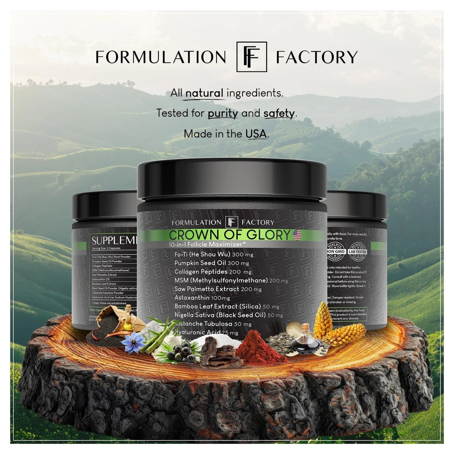 Formulation Factory Crown of Glory 10-in-1 Hair Growth Maximizer with DHT Blocke