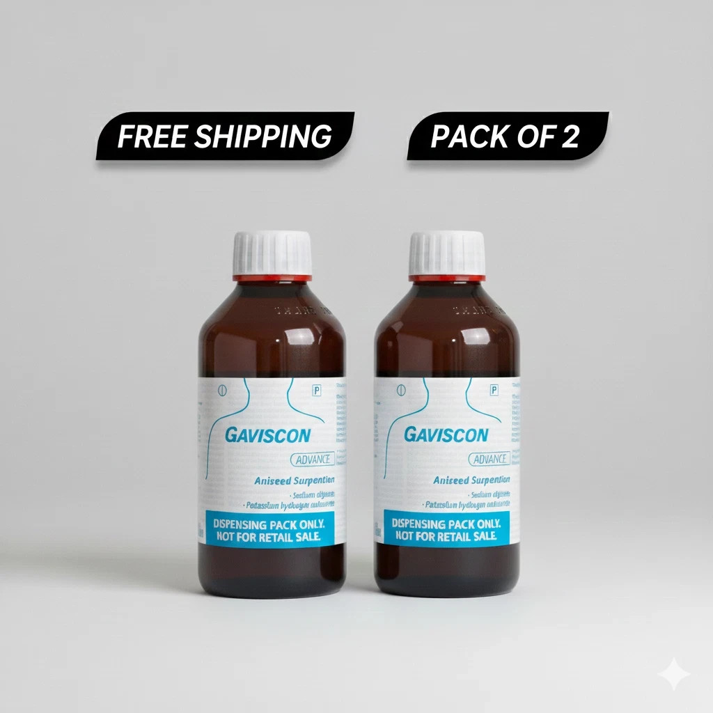 GavisCon Advance Aniseed Oral Suspension 500ml (Pack of 2) – Long-Lasting Heartburn Relief