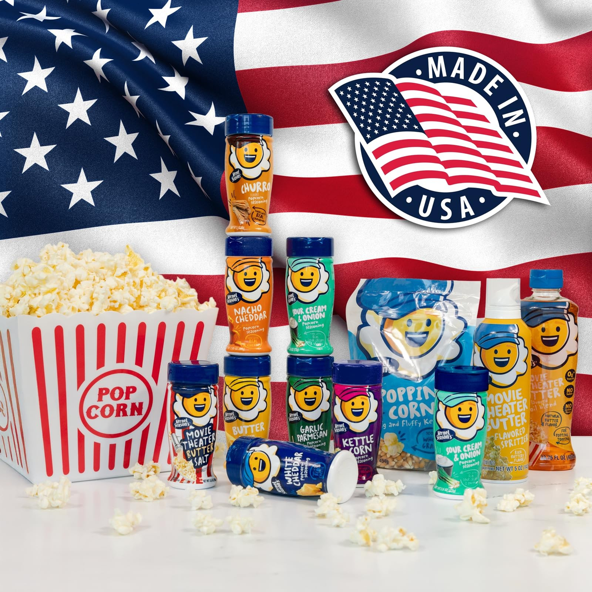 Kernel Season's Popcorn Seasoning Variety Pack 8 Flavors 2 Ounce Shakers