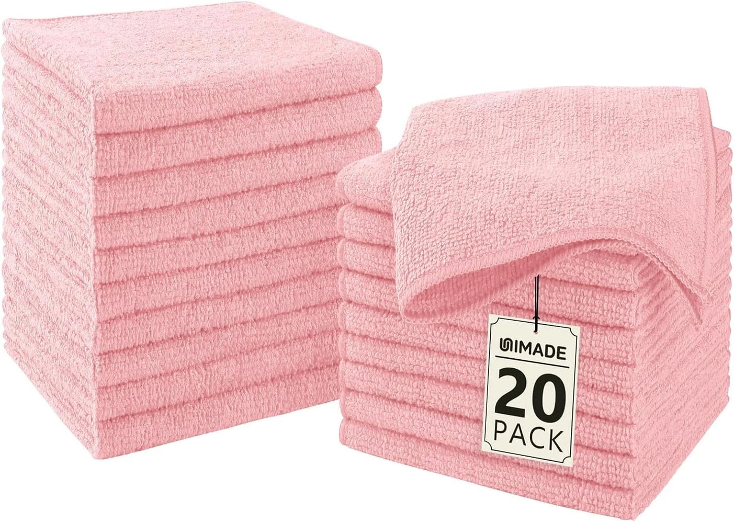 Washcloths Bulk 100 Pack Face Towels 12" x 12" Highly Soft Wash Cloths & Hand