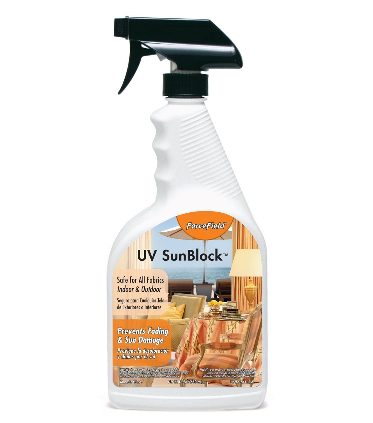 UV SunBlock Fabric Protector 22 Fl Oz Prevents Fading Absorbs UV Rays Safe Fo...