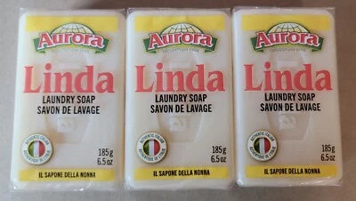 Linda, Italian Laundry Soap - 6.5 Oz(185 Gm) x Pack of 3