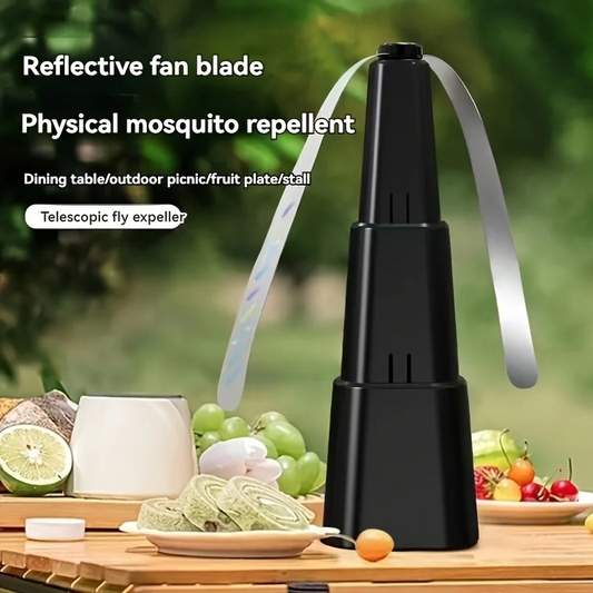Battery Powered Portable Fly Repelling Fan with Reflective Blades Chemical Free Insect Repellent ABS Structure for Home Use