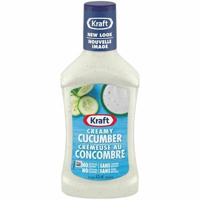 2 Pack Kraft Creamy Cucumber Salad Dressing 475ml – Smooth & Refreshing Salad Dressing – Free Shipping