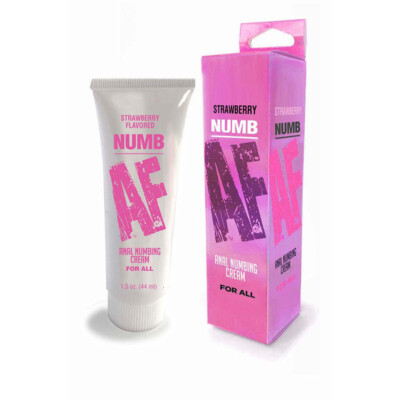 Numb AF Anal Desensitizing Gel Strawberry 1.5oz Personal Lubricant