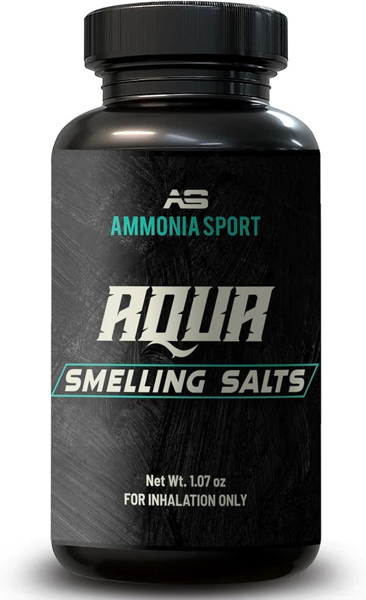 AQUA - Smelling Salt - Pre-Activated Salts with Hundreds of Uses Per Bottle - Ammonia Inhalant - Extra Strength Inhalants - AmmoniaSport