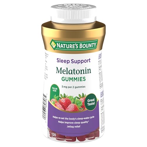 Nature's Bounty Melatonin 2.5 mg Gummies – 180 Count Sleep Support Supplement, Delicious Gummies for Restful Sleep _ Free Shipping