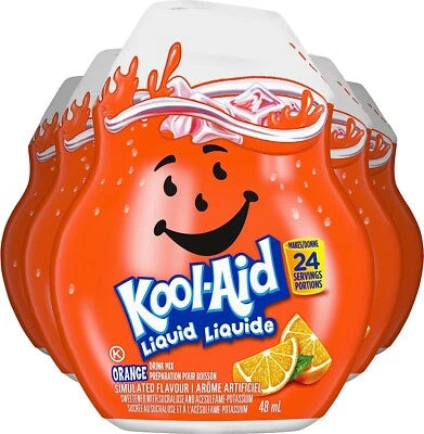 12 PACK Kool-Aid Orange Flavor Enhancer Liquid Drink Mix 48ml