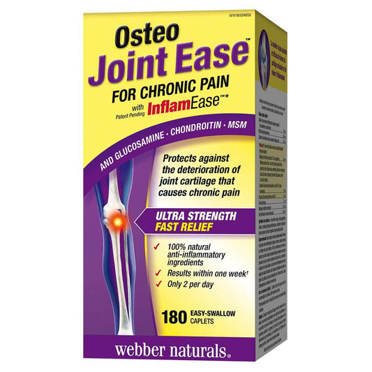 Webber Naturals Osteo Joint Ease 180 Caplets – Joint Comfort & Mobility Support Supplement – Free Shipping