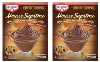 Dr. Oetker Instant Dessert Mix Mousse Supreme Double Chocolate 120g (2 Pack)