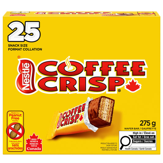 Nestlé Coffee Crisp Chocolate Bar 275g Canadian Chocolate Candy – Free Shipping