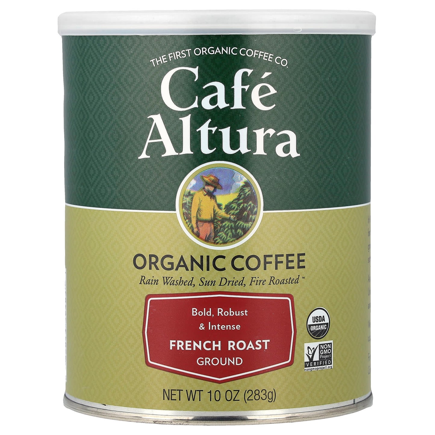 Cafe Altura Organic Ground Coffee French Roast 10 oz (283g) – Rich Dark Roast Coffee – Free Shipping