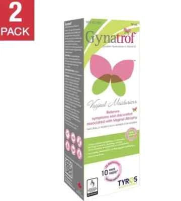GYNATROF 2pk 50ml Applicator Natural Vaginal Atrophy Moisturizer Fragrance Free
