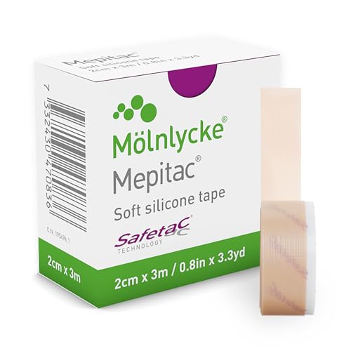 Mepitac 298300 Soft Silicone Tape 2 cm x 3 m (0.8 in x 3.3 yd) – Free Shipping
