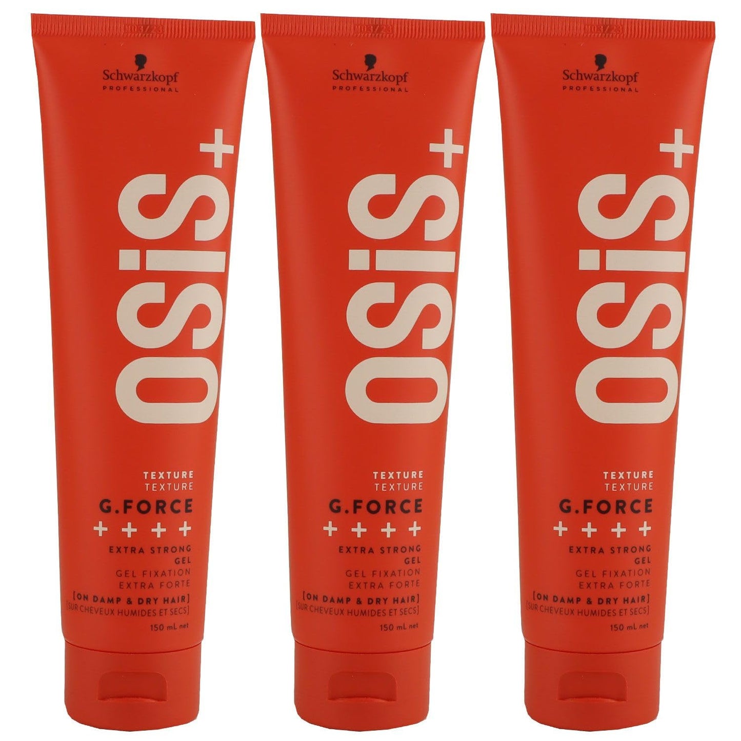 Schwarzkopf OSIS TEXTURE G.FORCE Styling Gel 150 ml Pack of 3 (3 x 150 ml) From Germany