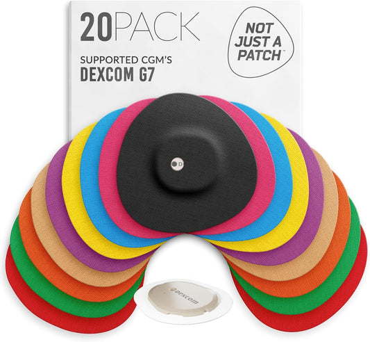 Not Just A Patch Dexcom G7 Adhesive Patches (20 Pack) – Stelo CGM Sensor Patches – Breathable & Sweatproof Design with Precision