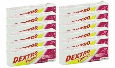 Dextro Energy Tablets Blackcurrant with Vitamin C, 47g x 12 Packs from Uk