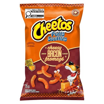 Cheetos Cheesy Bacon Flavored Corn Puffs 75g - Crunchy Cheese & Bacon Snack FREE SDHIPPING