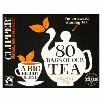 Clipper Fairtrade Everyday Tea - 80 per pack From UK