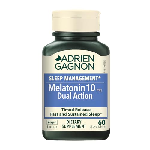 Melatonin 10mg Dual Action Extra Strength Sleep Support Tablets 160 Count by Adrien Gagnon-Free Shipping