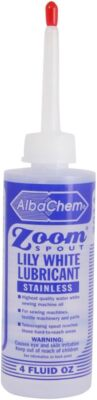 Lily White Sewing Machine Lubricant Crystal Clear Oil 4 oz – Precision Machine Oil – Free Shipping