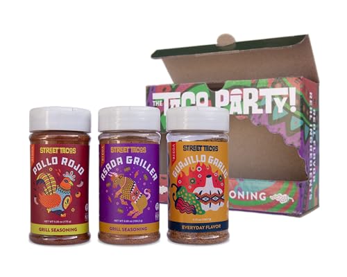 Riega Taco Party Seasoning Gift Set 3-Pack Pollo Rojo Asada Fresca Guajillo Spice Blends