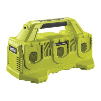 RYOBI P135 18V ONE+ 6-Port Lithium-Ion Battery Fast Charger Supercharger – Charges All RYOBI ONE+ 18 Volt Batteries