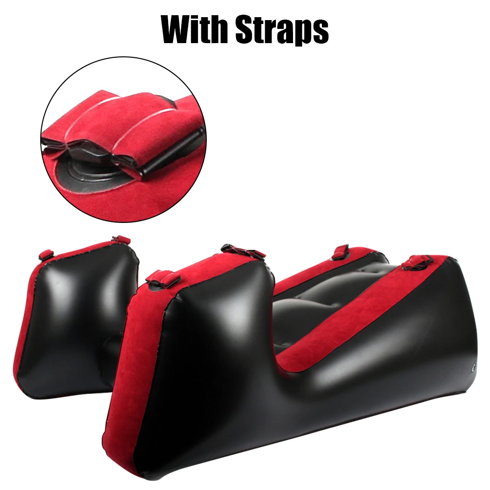 Sex Tools For Couples Women Flocking PVC Adult Games Sex Chair Bed Inflatable Split Leg Sofa Mat With Straps Sex Furniture Aid