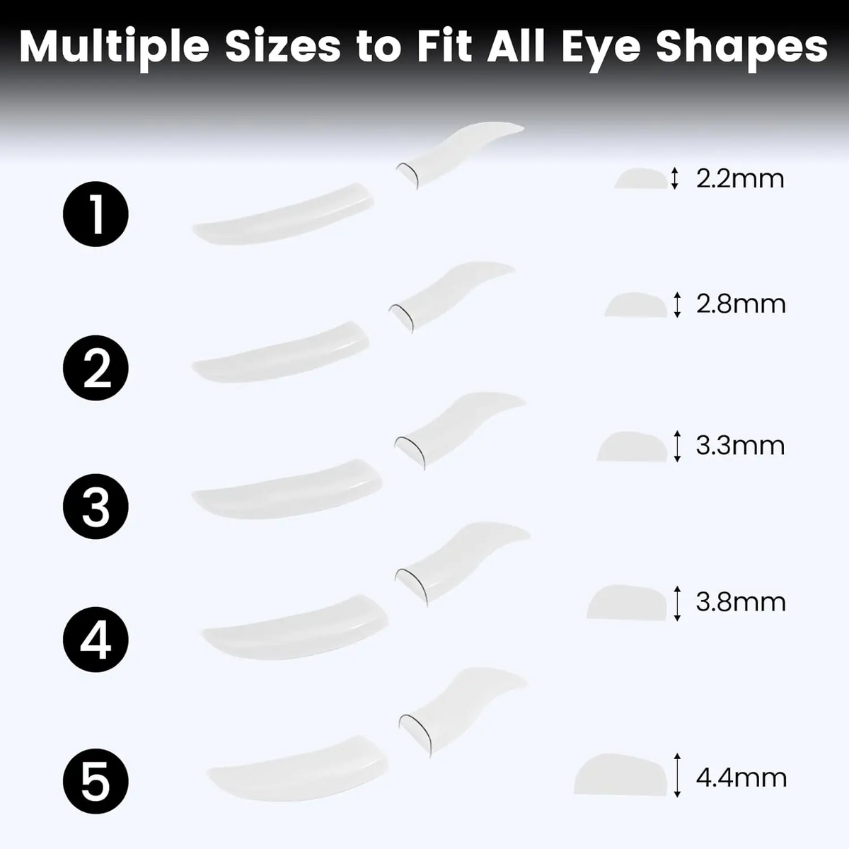 Libeauty Korean Glueless Lash Lift Rods | Self-Adhesive Open-Eye Lash Pads | 5 Sizes | Eyelash Lift Tool | FREE SHIPPING ✨