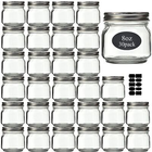 Rainforce Small Glass Mason Jars 8 oz 30 Pack with Silver Lids – 1/4 Quart Canning & Storage Jars – Free Shipping
