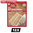 12 x Betty Crocker SuperBetty Crocker Super Moist Cherry Chip Cake Mix 12 Pack 375g Dessert Baking Mix Moist Cherry Chip Cake Mix 375g - FREE SHIPPING