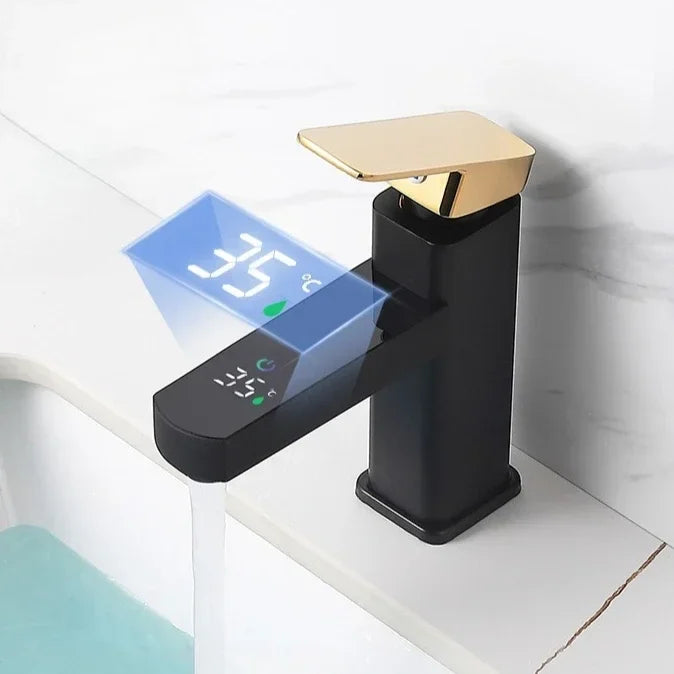 White Bathroom Digital Display Temperature Control Faucet Dual Connection Modern Sink Faucet – Free Shipping (Copie)