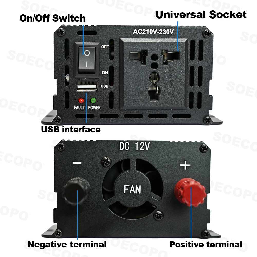 7000W Solar Power Inverter Kit 12V to 110V/220V 300W Panel 100A Controller Free Shipping
