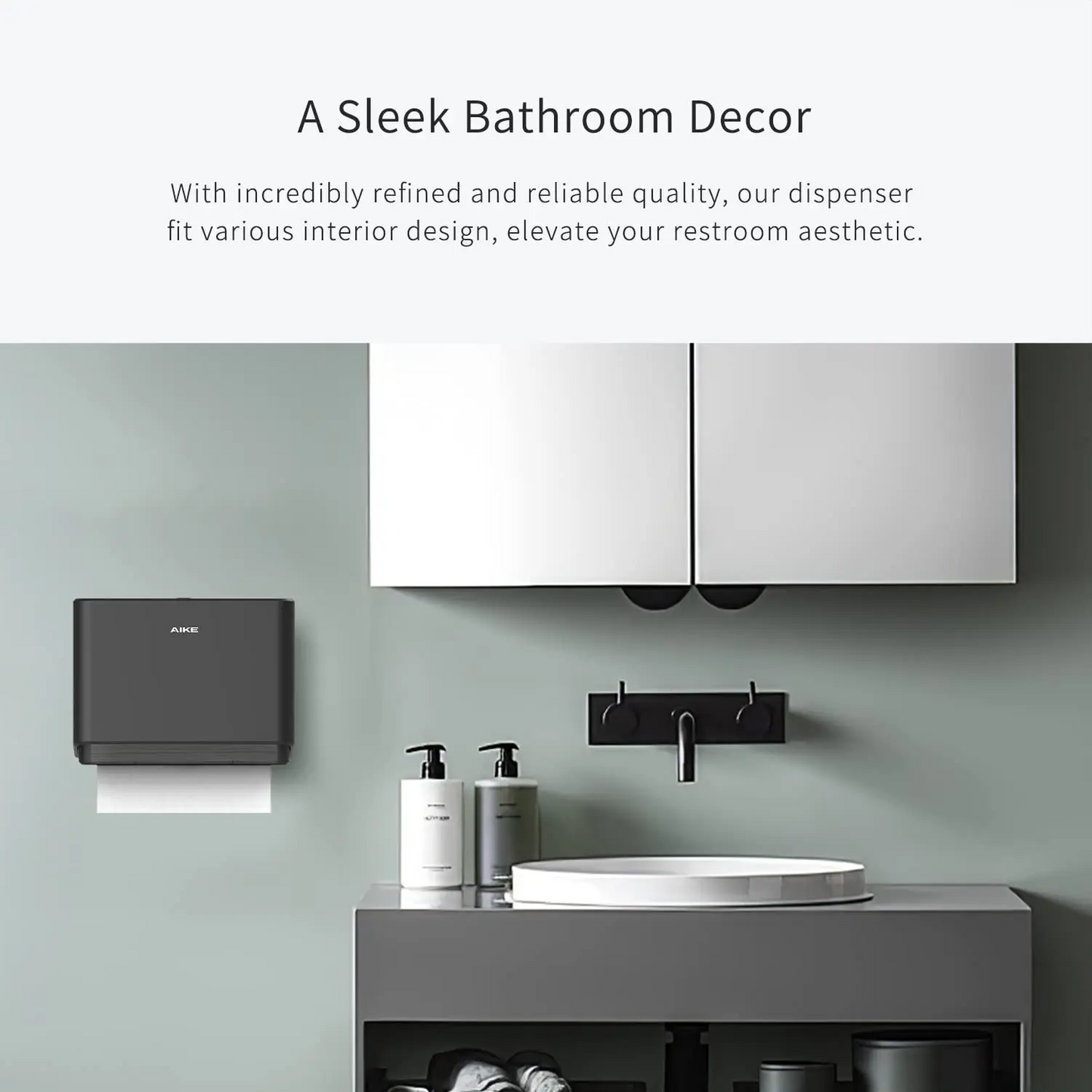 Professional Paper Towel Holder Wall Mount Punch Free Tissue Dispenser with Smart Lock | Free Shipping