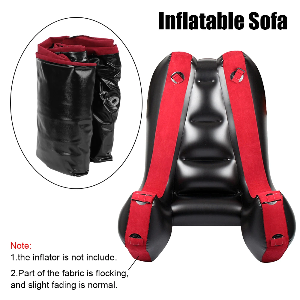 Sex Tools For Couples Women Flocking PVC Adult Games Sex Chair Bed Inflatable Split Leg Sofa Mat With Straps Sex Furniture Aid