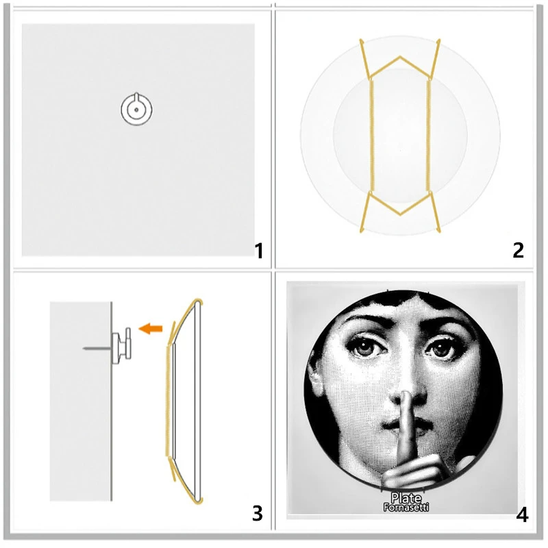 Picasso Inspired Abstract Ceramic Decorative Plate Wall Art Hanging Display Serving Tray