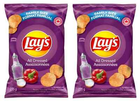 2 Bags Lay's All Dressed Chips (235g) Snacks Made in Canada Family Size Popular Free shipping